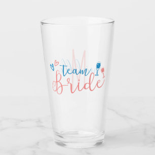 Team Bride Bachelorette Party Personalised Glass