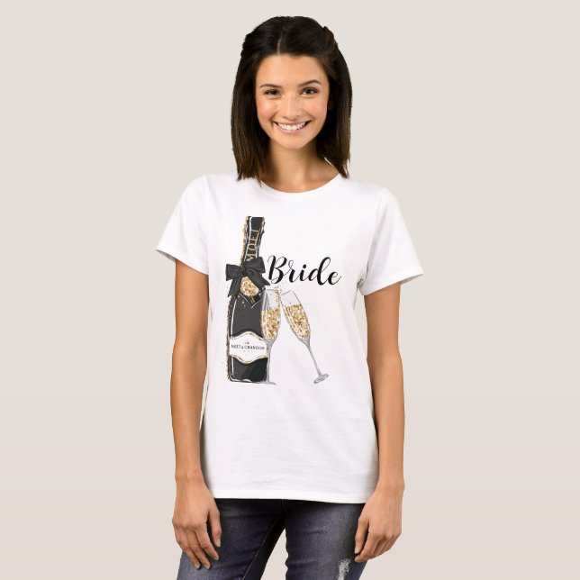 Team Bride Bachelorette Party T-Shirt (Front Full)