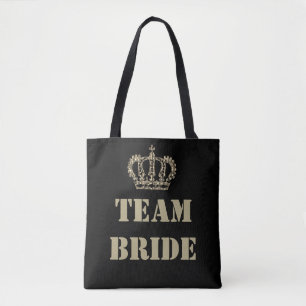 Team bride bachelorettes and hens tote bag