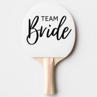 Team Bride Black Ping Pong Paddle