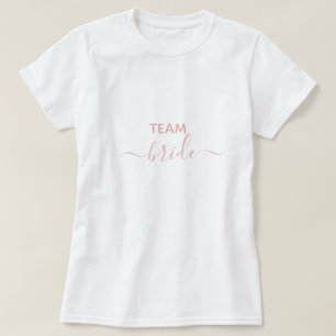 Team Bride Blush Pink Bachelorette Party T-Shirt
