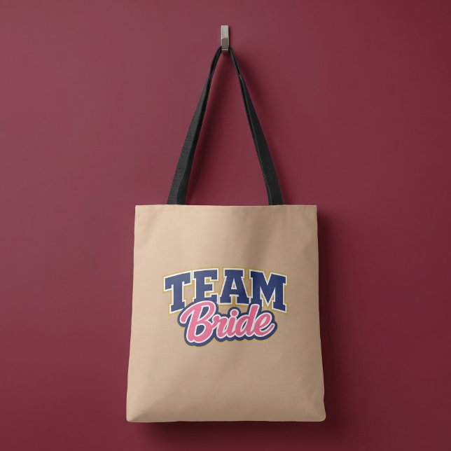 Team Bride Bold Wedding Party Tote Bag (Creator Uploaded)