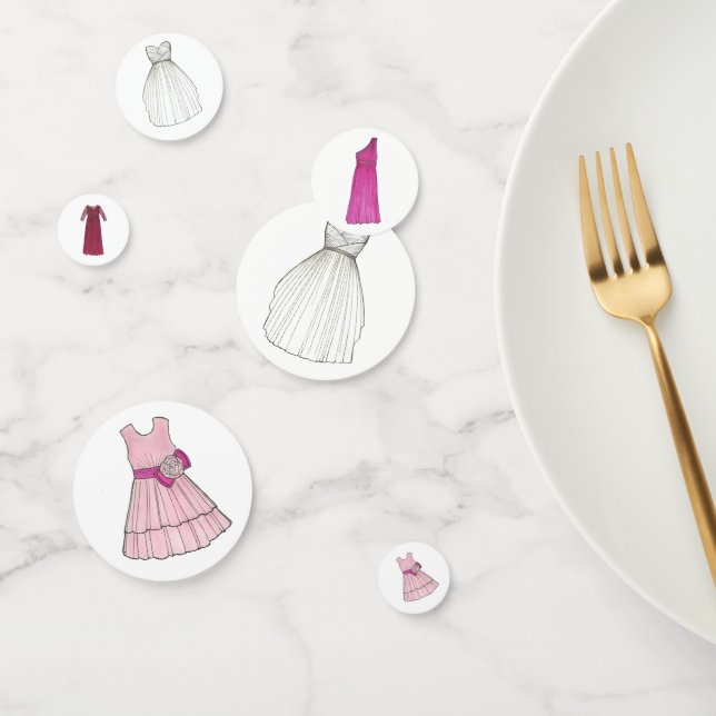 TEAM BRIDE Bridal Party Bridesmaid Flowergirl Gown Confetti (Group)