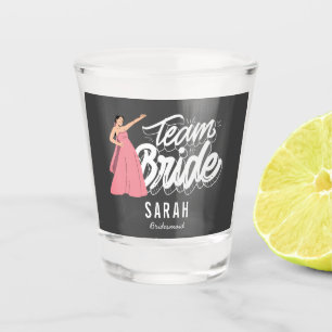 Team Bride Bridal Party Bridesmaid  Shot Glass