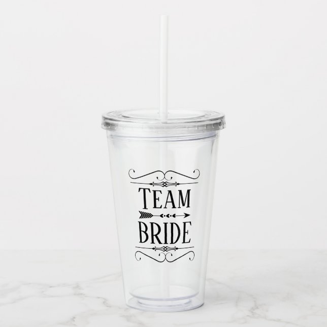 TEAM BRIDE BRIDAL PARTY TUMBLER (Front)