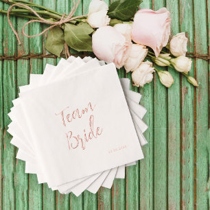 Team Bride Bridal Shower Foil Napkins