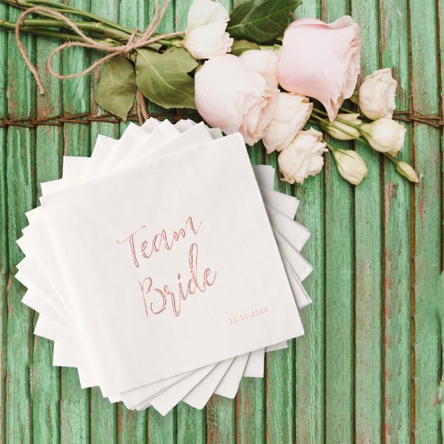 Team Bride Bridal Shower Foil Napkins (Creator Uploaded)