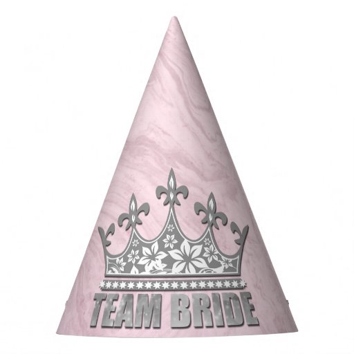 Image of Team Bride Bridal Wedding Bridesmaid Silver Crown Party Hat