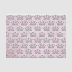 Team Bride Bridal Wedding Bridesmaid Silver Crown Tissue Paper