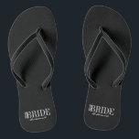 Team Bride Bridesmaid Bridal Party Flip Flops<br><div class="desc">Personalise the custom text  above. You can find additional coordinating items in our "For Team Bride" collection.</div>