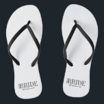 Team Bride Bridesmaid Bridal Party Flip Flops<br><div class="desc">Personalise the custom text  above. You can find additional coordinating items in our "For Team Bride" collection.</div>