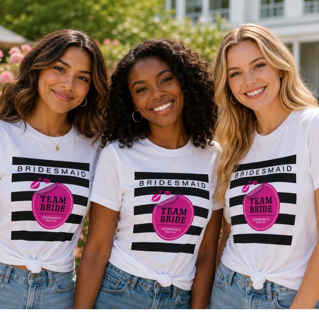 Team Bride Bridesmaid Glam Tri-Blend Shirt (Team Bride Sephora Theme Chic Tee)