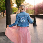 "Team Bride" Bridesmaid Personalised Denim Jacket<br><div class="desc">Bridal party personalised design.</div>
