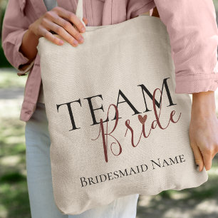 Team Bride   Bridesmaid   Wedding Tote Bag