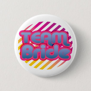 Team Bride Bridesmaids bachelorette wedding party 6 Cm Round Badge