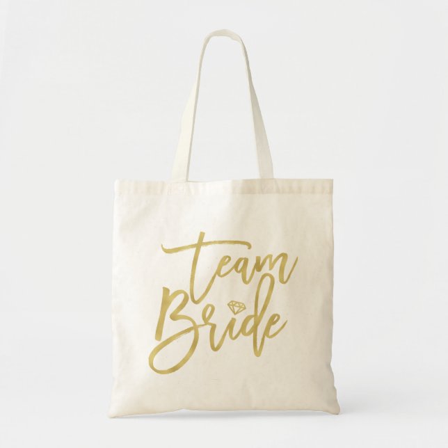 Team Bride Brush Diamond Bridal Party Wedding Bag (Front)