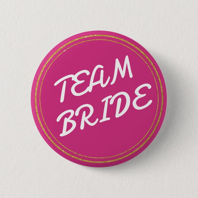 Team Bride Button Rose Flower (Front)