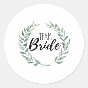 Team Bride Classic Round Sticker