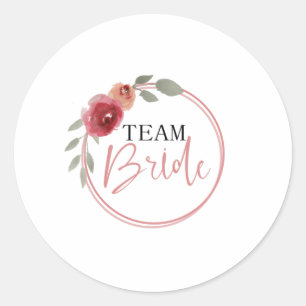 Team Bride Classic Round Sticker