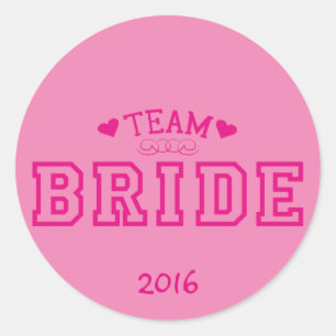 Team Bride Classic Round Sticker