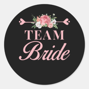 Team Bride Classic Round Sticker