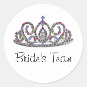 Team Bride Classic Round Sticker