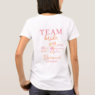  TEAM BRIDE! Coctail Bachelorette Party T-Shirt