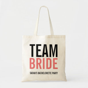 team bride tote bolsas