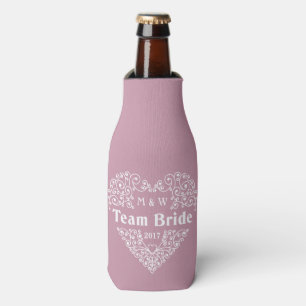 Team Bride custom text bottle cooler