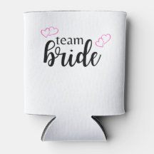 Team Bride Double Heart - black lettering