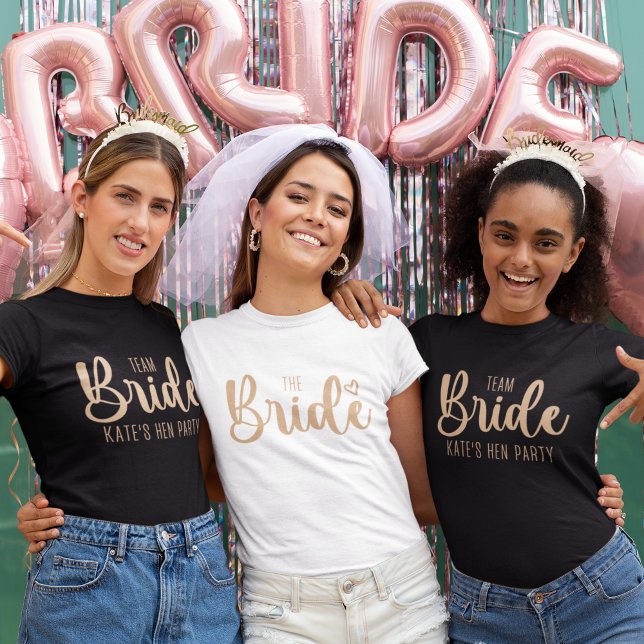 Team Bride Elegant Bachelorette T-Shirt (Creator Uploaded)