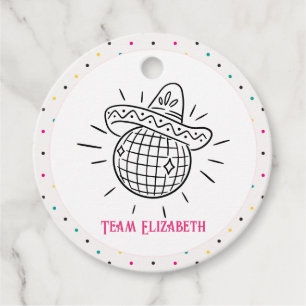 Team Bride Final Fiesta Disco Bachelorette Favour Tags