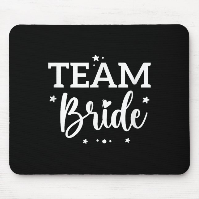 Team Bride Flower Bachelorette Bridal Shower Bride Mouse Mat (Front)