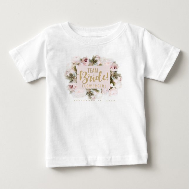 Team Bride Flower Girl Tshirt (Front)