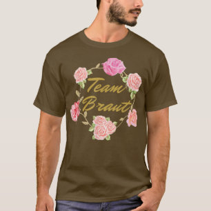 Team Bride Flowers Vintage JGA Engagement Gift T-Shirt
