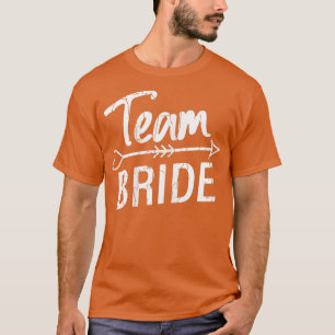 Team Bride Funny Wife Wedding Married Bridal Graph T-Shirt