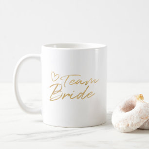 Team Bride - Gold faux foil mug