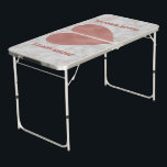 Team Bride & Groom Heart Rose Gold Marble Wedding Beer Pong Table<br><div class="desc">Fun heart wedding marble stone pattern, trendy rose gold wedding beer pong table- Background resembles grey and white marble with faux metallic, rose gold veining pattern. Centred is a jumbo, faux foil rose gold heart. Reads 'Team Bride' and 'Team Groom' on opposite ends in matching rose gold colour lettering. Text...</div>
