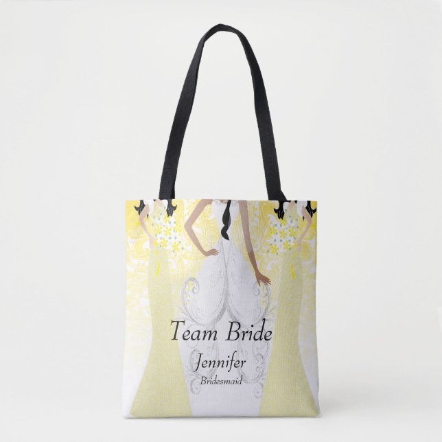 Team Bride in Yellow Tote Bag (Front)