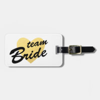 Team Bride Luggage Tag | gold heart | bridesmaid