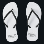 Team Bride Maid of Honour Bridal Party Flip Flops<br><div class="desc">Personalise the custom text  above. You can find additional coordinating items in our "For Team Bride" collection.</div>