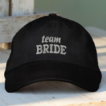 Team Bride Modern Simple Typography Wedding Embroidered Hat<br><div class="desc">Team Bride simple typography.</div>
