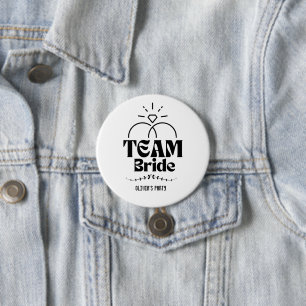  Team Bride Name Bachelorette Party 7.5 Cm Round Badge