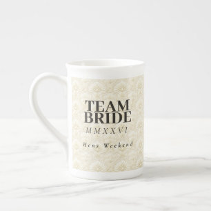 Team Bride Ornamental Art Deco – Ivory Keepsake Bone China Mug