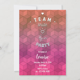 Team bride-party invitation