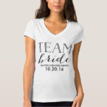 Team Bride Personalised Bachelorette Shirt<br><div class="desc">Team Bride Personalised Bachelorette Shirt. Get the party started with these cute personalised bachelorette shirts. Change the colour or style for the perfect fit for your big event. 




  


com 
  


 
  



  



  


 
  


com</div>