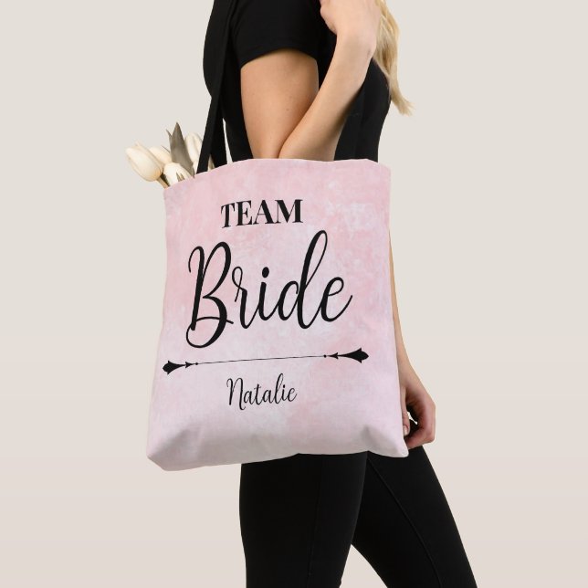Team Bride Personalised Tote Bag (Close Up)