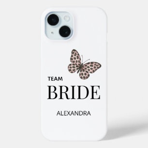 Team Bride Personalised Wedding Design iPhone 15 Case