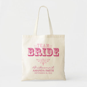 "TEAM BRIDE" Personalised Wedding Party Tote Bag