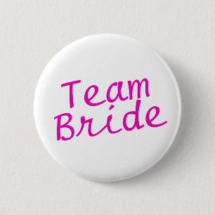 Team Bride Pink 6 Cm Round Badge